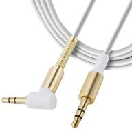 🔌 jacobsparts 3.5mm aux cable car stereo audio auxiliary headphone jack cord, 3ft (white) logo