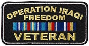 img 3 attached to OPERATION IRAQI FREEDOM VETERAN Patch - 🎖️ High Thread Iron-On/Sew-On, Heat Sealed Backing - 4x2 inches