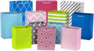 🎁 hallmark pastel gift bags - pack of 12 in assorted sizes: 5 medium (8"), 4 large (11"), 3 extra large (14") ideal for baby showers, bridal showers, birthdays, easter logo