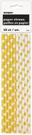 yellow polka paper straws 10ct logo