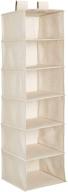 👚 canvas 6-tier hanging closet shelf by amazon basics logo