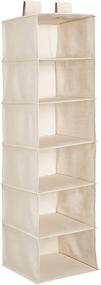 img 4 attached to 👚 Canvas 6-Tier Hanging Closet Shelf by Amazon Basics