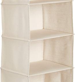 img 2 attached to 👚 Canvas 6-Tier Hanging Closet Shelf by Amazon Basics