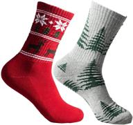 🧦 zoreline 2-pairs christmas plaid socks: soft, cozy, comfortable & breathable running socks logo