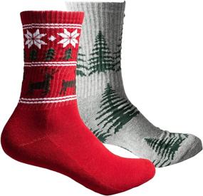 img 3 attached to 🧦 Zoreline 2-Pairs Christmas Plaid Socks: Soft, Cozy, Comfortable & Breathable Running Socks