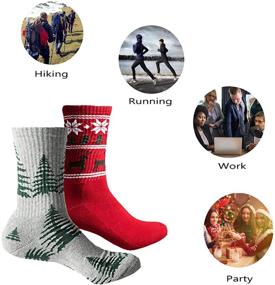 img 2 attached to 🧦 Zoreline 2-Pairs Christmas Plaid Socks: Soft, Cozy, Comfortable & Breathable Running Socks