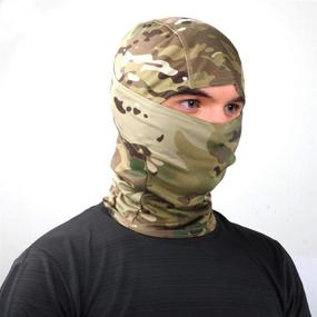 img 1 attached to STARTAIKE Balaclava Face Mask - UV Protection, Windproof Hood, Tactical Mask for Skiing, Cycling, Outdoor Activities, Fishing, Hunting (Camo)