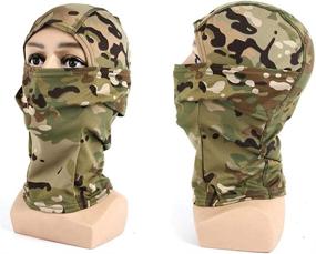 img 3 attached to STARTAIKE Balaclava Face Mask - UV Protection, Windproof Hood, Tactical Mask for Skiing, Cycling, Outdoor Activities, Fishing, Hunting (Camo)