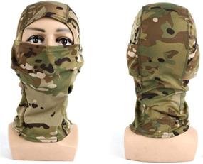 img 2 attached to STARTAIKE Balaclava Face Mask - UV Protection, Windproof Hood, Tactical Mask for Skiing, Cycling, Outdoor Activities, Fishing, Hunting (Camo)
