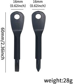 img 3 attached to Portable Keychain Screwdriver Stainless Son，Black