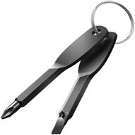 portable keychain screwdriver stainless son，black logo