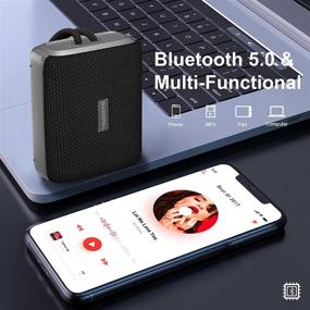 img 2 attached to 🔊 BassPal Portable Bluetooth Speaker: IPX7 Waterproof, 5.0 Wireless Mini Speakers with HD Stereo Sound, TWS, SD Card, Mic, Lanyard - 12H Playtime, Water Resistant Speaker for Shower, Beach, Hiking
