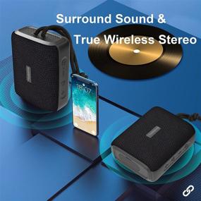 img 1 attached to 🔊 BassPal Portable Bluetooth Speaker: IPX7 Waterproof, 5.0 Wireless Mini Speakers with HD Stereo Sound, TWS, SD Card, Mic, Lanyard - 12H Playtime, Water Resistant Speaker for Shower, Beach, Hiking