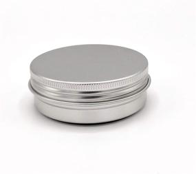 img 2 attached to 📦 Convenient Set of 25 Flat Metal Tins - 2oz with Screwtop & Lined Cap