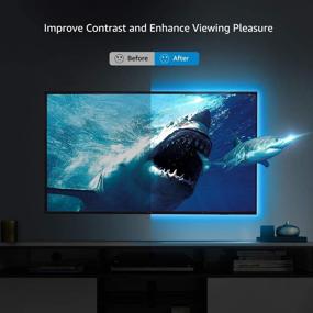 img 3 attached to 📺 Enhance Your TV Viewing Experience with LE LED Strip Lights: 6.56Ft RGB Color Changing Backlights, Remote-Controlled, USB-Powered for 32-65 Inch TV, PC, Mirror