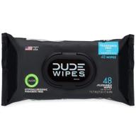 🧻 dude wipes flushable wipes 48 count dispenser: unscented wet wipes with vitamin-e & aloe, safe for at-home use, septic and sewer-friendly logo