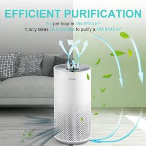 img 2 attached to 🏡 CLEVAST CL-AP400 Home Air Purifier for Large Rooms up to 484 sq ft, True HEPA Filter with Japanese Motor, 3-Stage Filtration System to Eliminate 99.97% Dust, Smoke, Odors, Pollen, Pet Dander, and More (White)