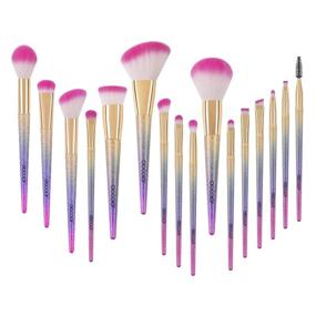 img 4 attached to 🌈 Docolor Makeup Brushes 16Pcs Fantasy Set for Professional Makeup Application: Foundation, Blending, Blush, Concealer, Eye Shadow, Synthetic Face, Liquid, Powder, Cream Cosmetics Brushes in Rainbow Box