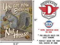 🥜 nut house tin sign - desperate enterprises, 12.5" w x 16" h logo