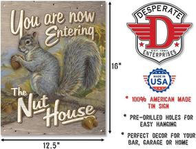 img 1 attached to 🥜 Nut House Tin Sign - Desperate Enterprises, 12.5" W x 16" H