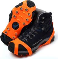 👣 anti-slip ice cleats 11-spike crampons for hiking shoes, boots, and outdoor activities: fishing, walking, mountaineering logo