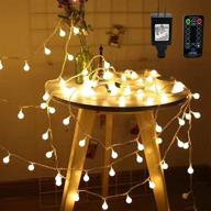 🌟 49 feet 100 led globe string lights with remote | plug-in fairy string lights for indoor outdoor party wedding christmas tree garden | warm white, 8 modes логотип