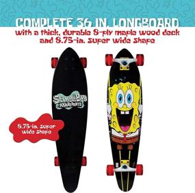 img 1 attached to Spongebob Longboard Complete Skateboard by Kryptonics