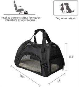 img 2 attached to Cuby Comfortable Soft Sided Pet Carrier for Airline Travel - Ideal for Small Animals, Cats, Kittens, and Puppies