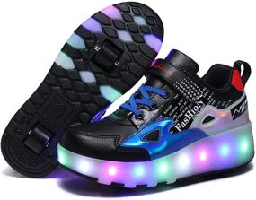 img 4 attached to HHSTS Wheels Roller Boys' 🎁 Sneakers - Ideal for Birthday, Christmas!