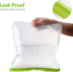 img 1 attached to Reusable Gallon Bags Leak Proof BPA FREE
