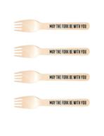 perfect stix may fork-20ct - sucre shop may fork-20 wooden cutlery forks with print (pack of 20) - eco-friendly and stylish utensils for parties and events logo