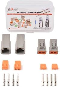 img 4 attached to ➰ JRready DTP Connector Kit ST6138: Waterproof Electrical Wire Connector with 2 Pin Gray Design - Current Rating of 25 Amps, 2 Sets