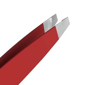 img 3 attached to 🔴 Tweezees Precision Red Stainless Steel Tweezers: Professional Slant and Splinter Tip Tweezer for Eyebrow Shaping and Hair Removal