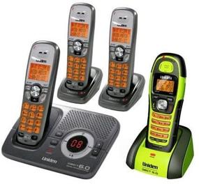 img 4 attached to 📞 Uniden DECT 1580-4WXT DECT 6.0 Interference-Free Expandable Digital Cordless Phone with Answering System, 3 Handsets & Waterproof Handset