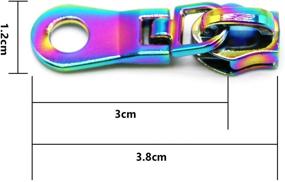 img 2 attached to 25PCS B.Y Elements Rainbow Zipper Pulls for Zipper Repair Kit, Replacement Zipper Pulls, 5 Non-Lock Donut Shape Metal Zipper Sliders for Purses, Clothing, Luggage Bags...