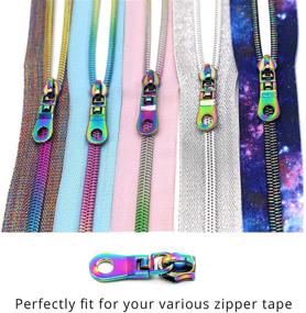 img 1 attached to 25PCS B.Y Elements Rainbow Zipper Pulls for Zipper Repair Kit, Replacement Zipper Pulls, 5 Non-Lock Donut Shape Metal Zipper Sliders for Purses, Clothing, Luggage Bags...