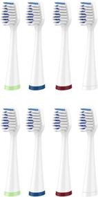 img 4 attached to 💡 8-Pack of Soft Bristle Replacement Brush Heads for Smile Bright Platinum Sonic Electric Toothbrush