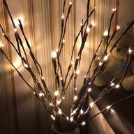 🌿 enhance your decor with 3 pack of warm white lighted branches: battery operated artificial tree lights for stunning ambiance логотип