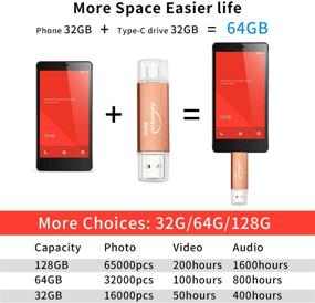 img 1 attached to 📱 Avomoco 128GB USB флеш-накопитель для смартфонов на Android, планшетов и ПК - фотовставка для Samsung Galaxy S7/S6/S5/S4/S3/Note5/4/3/2, A7/A8/A9, C5/C7 и т. д. (Микро-порт и USB A-порт)