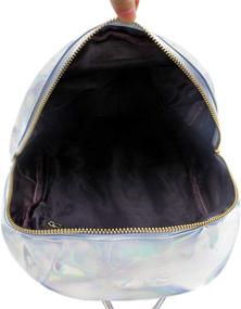 img 1 attached to 🎒 Holographic Leather Backpack: Stylish & Versatile Shoulder Bag for Casual Daypacks