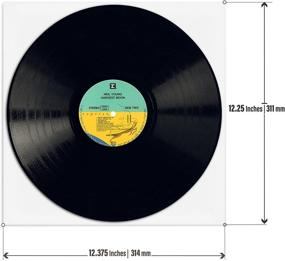 img 3 attached to 🎵 TunePhonik Накладки для виниловых пластинок LP 12 дюймов - белого цвета, покрытые слоем, без отверстия в центре, набор из 25 штук.