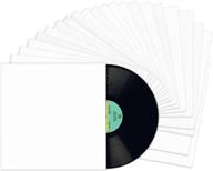 🎵 tunephonik 12-inch lp vinyl record jackets - white coated, no center hole, pack of 25 logo