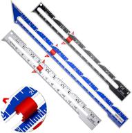 🧵 set of 3 metal sewing gauges for diy fabric crafts, quilting, knitting, hemming - includes sliding gauge, fabric quilting ruler, and seam measuring tool logo