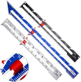 img 4 attached to 🧵 Set of 3 Metal Sewing Gauges for DIY Fabric Crafts, Quilting, Knitting, Hemming - Includes Sliding Gauge, Fabric Quilting Ruler, and Seam Measuring Tool