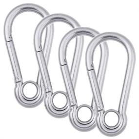 img 4 attached to Ultimate AOWISH Stainless Carabiner for Unbeatable Outdoor Camping Experience