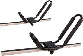 img 1 attached to 🚣 High-Quality 2 Pairs Kayak Rack J-Bar Car Roof Rack with Tie-Down Straps for Canoe, SUP, and Surfboard Mounting on Car, SUV, and Truck Crossbar