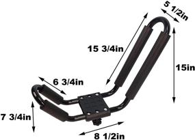 img 2 attached to 🚣 High-Quality 2 Pairs Kayak Rack J-Bar Car Roof Rack with Tie-Down Straps for Canoe, SUP, and Surfboard Mounting on Car, SUV, and Truck Crossbar