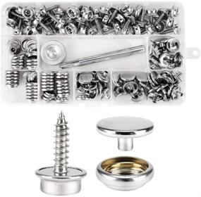 img 4 attached to 🔒 High-Quality 150 PCS Canvas Snap Kit with Setting Tools - Marine Grade Stainless Steel Upholstery Boat Cover Snap Button Fasteners for DIY Furniture Covers