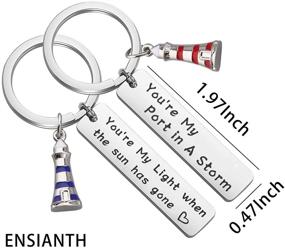 img 3 attached to ENSIANTH Couple Keychain Lighthouse Nautical