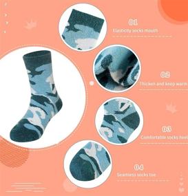 img 1 attached to Тепло зимы для детей: Детские шерстяные носки однотонные - теплые носки-коротышки 6 пар